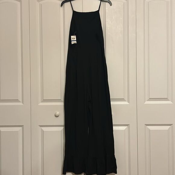 Bar III Women's Black Textured Crepe Jumpsuit Size XL NWT - Picture 4 of 4